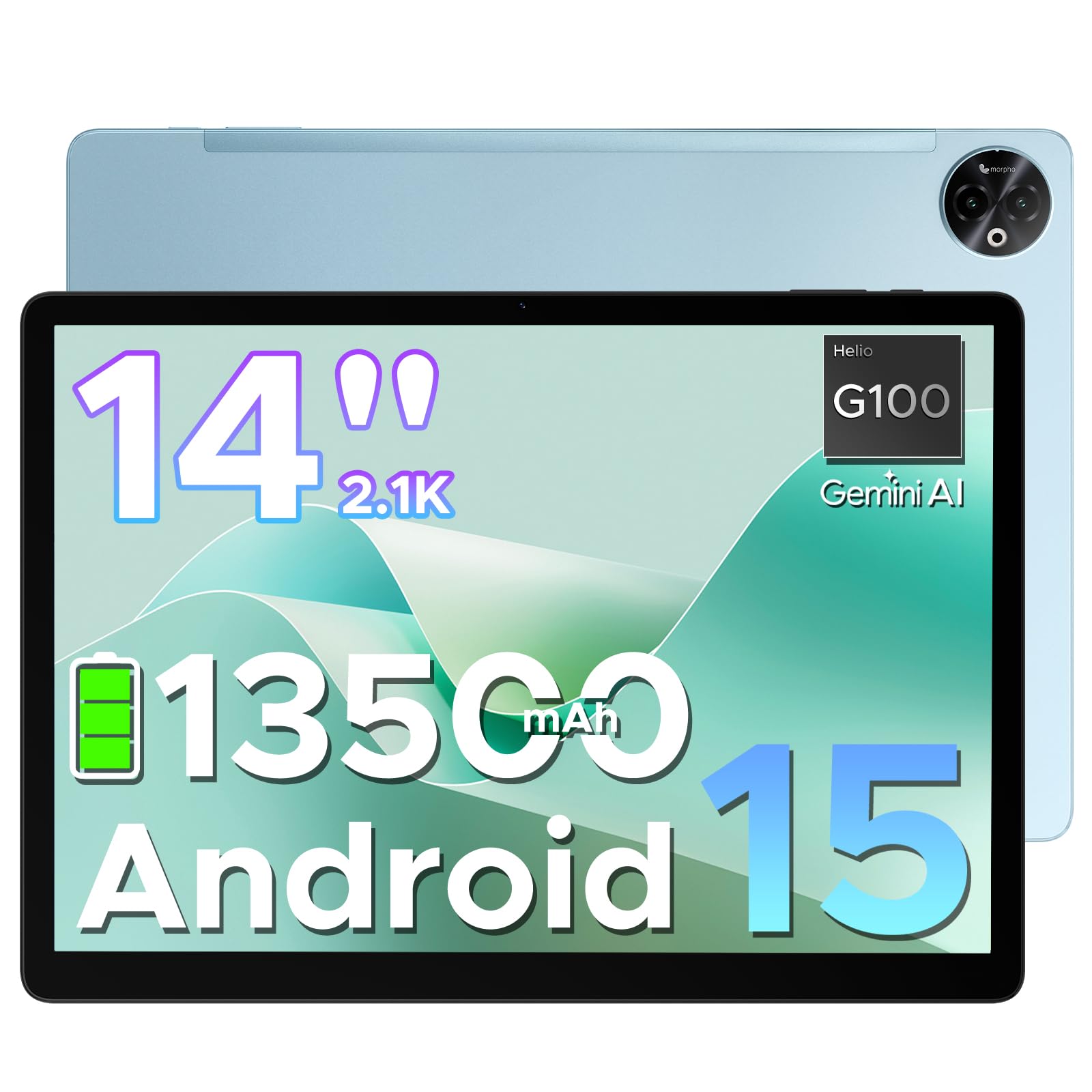 DOOGEE Tab E3 Max 14 Inch Tablet Android 15 Gaming Tablet 13500mAh